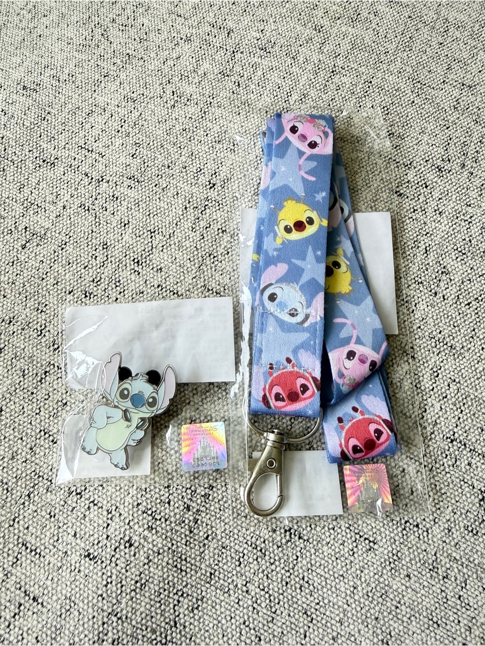 New Disney Stitch Pin and lanyard